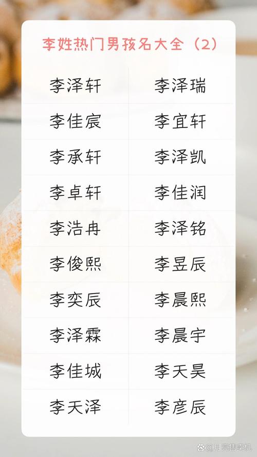 孩子起名字大全带李姓_孩子起名字大全带李姓男孩