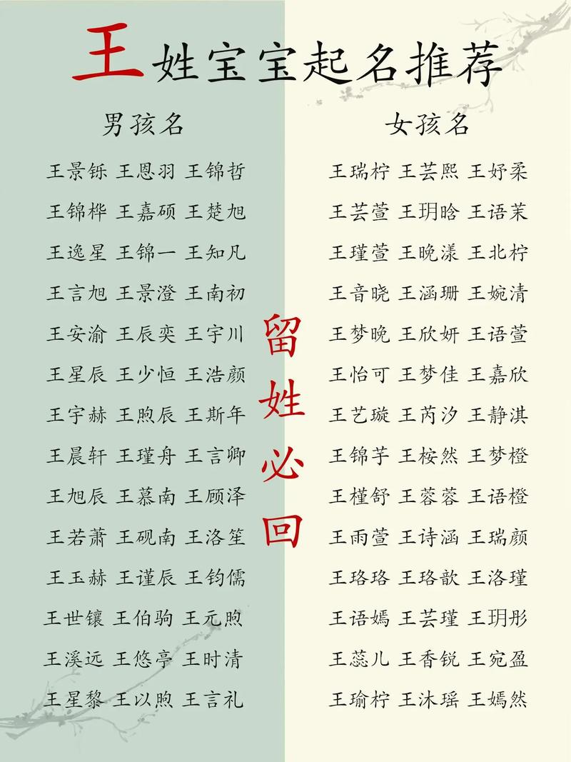 姓王的中性起名字大全_姓王的中性起名字大全男孩